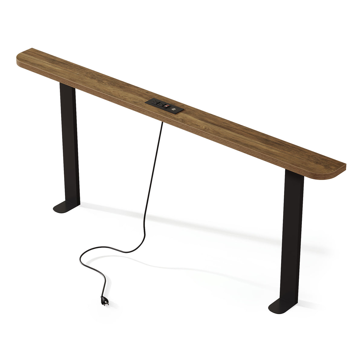 180cm Console Table, Skinny Behind Couch Sofa Table with Power Outlets for Living Room