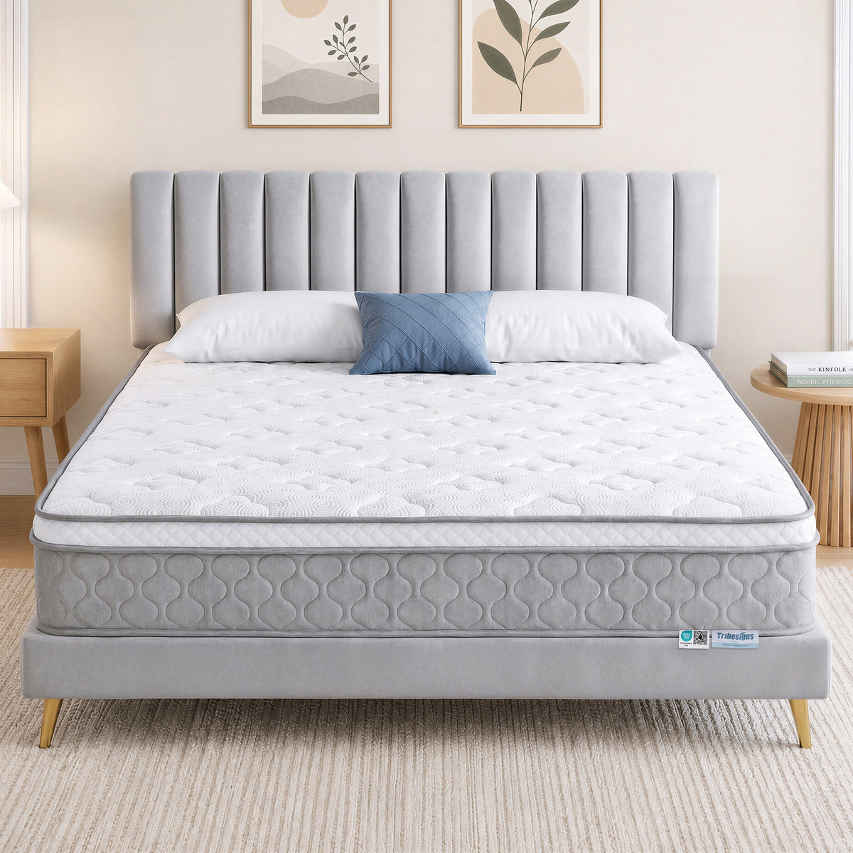 Tribesigns Spring Mattress,Comfortable Supportive Mattress with Durable Coil Core