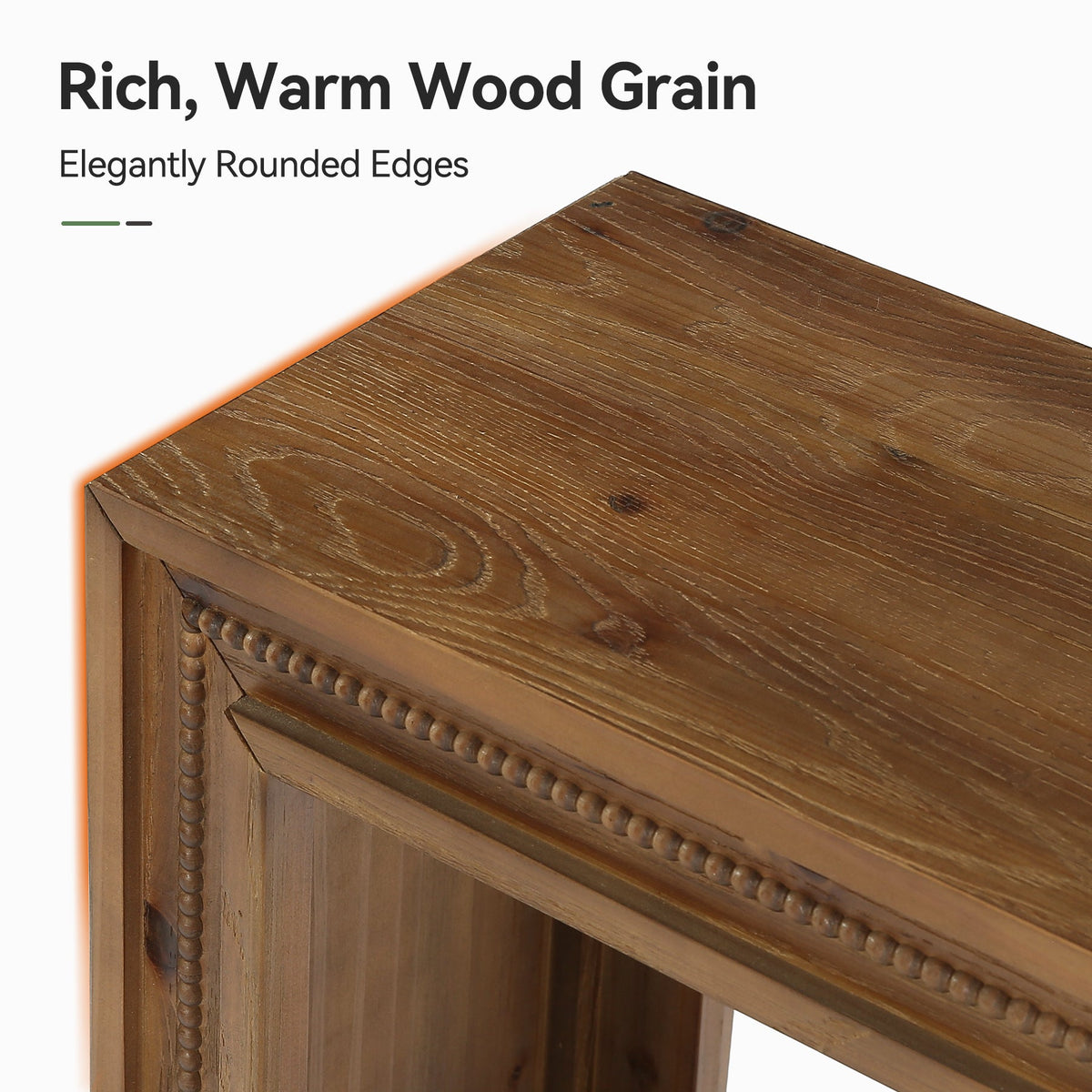 160cm Solid Wood Console Table, Narrow Entryway Table with 2-Tier Storage Shelf