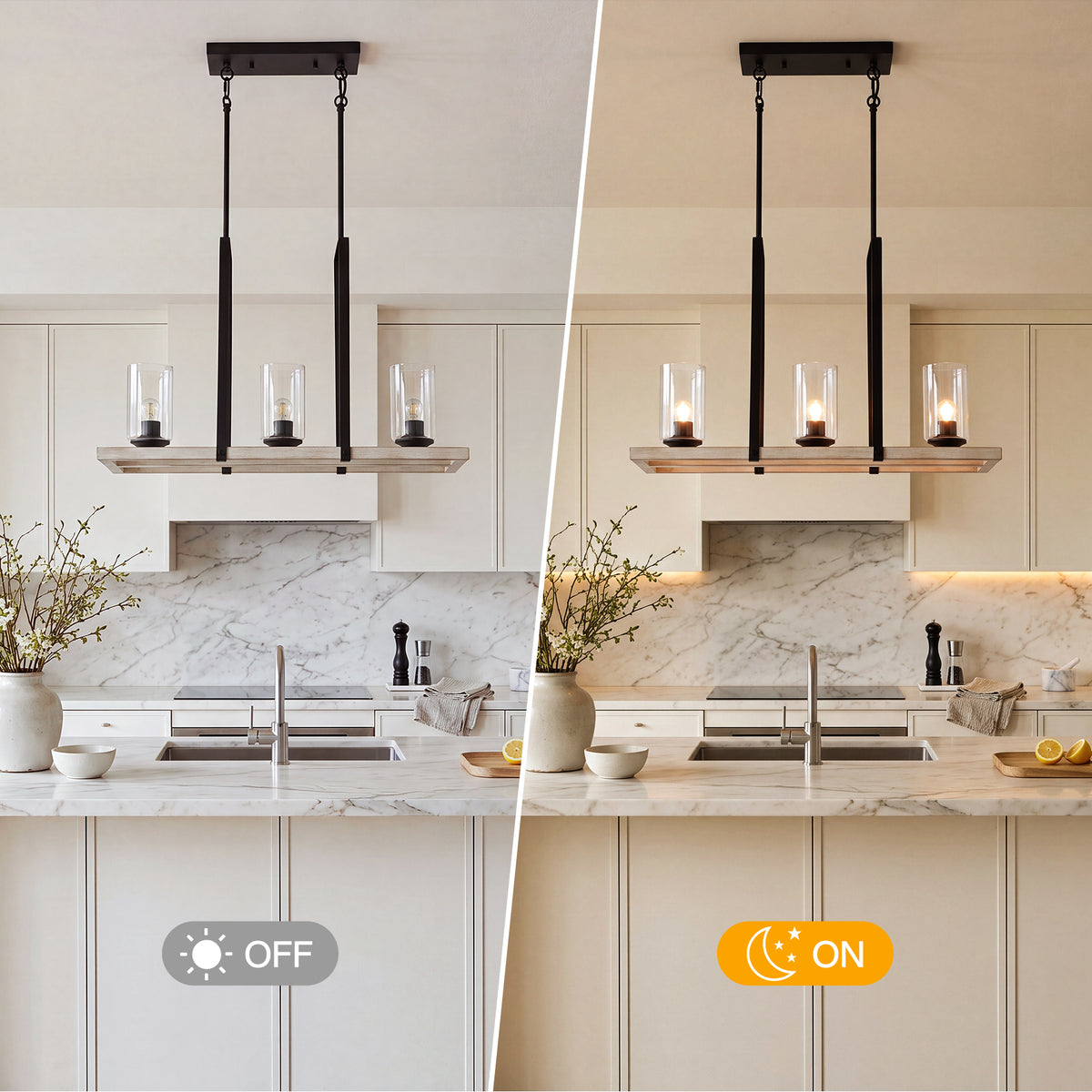 3-Light Black Industrial Pendant Light, Vintage Chandelier