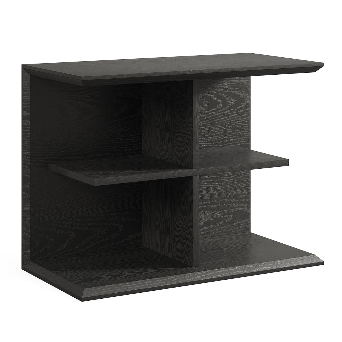 80cm industrial-style 3-tier side table with storage space – versatile side table for the living room and hallway