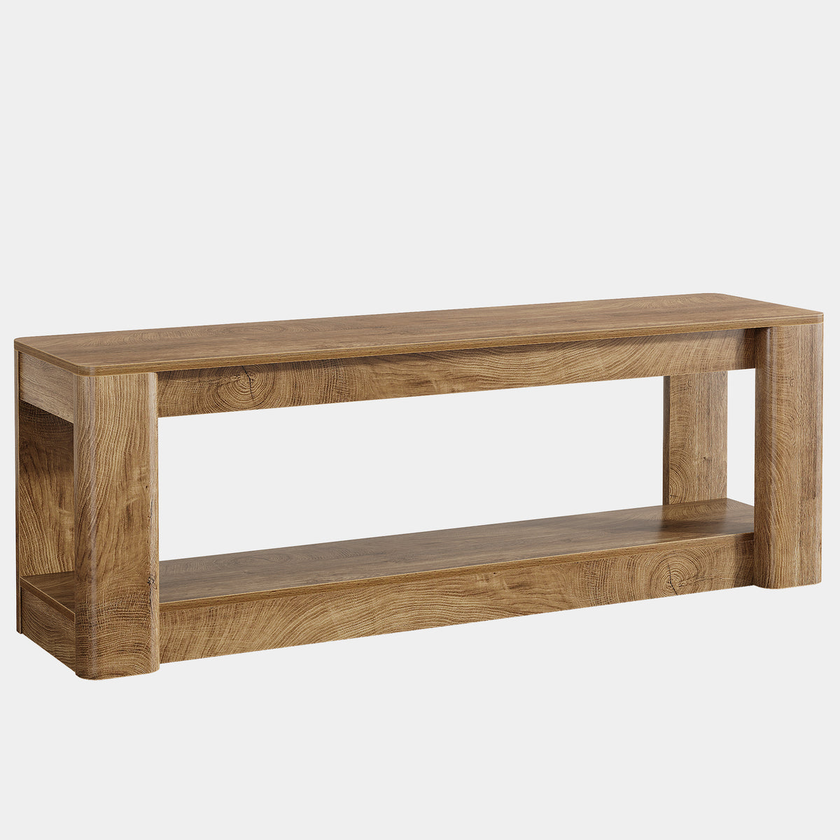 160cm Console Table, Farmhouse Narrow Entryway & Sofa Table with Open Lower Shelf
