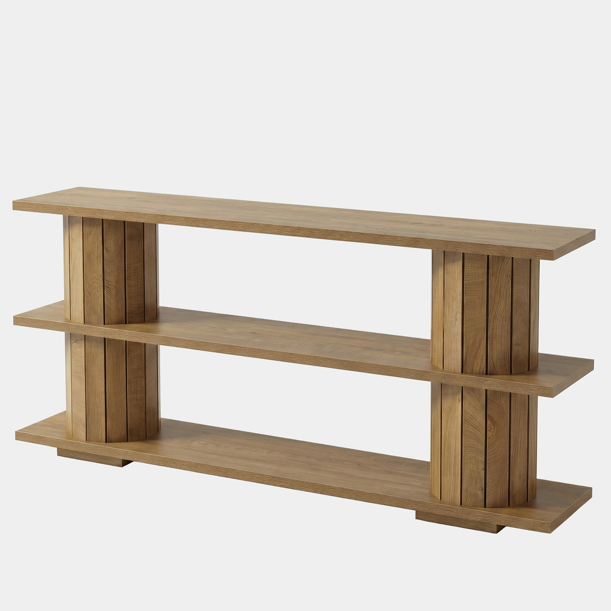 160cm Console Table, 3-Tier Storage Narrow Hallway Table for Living Room Entryway