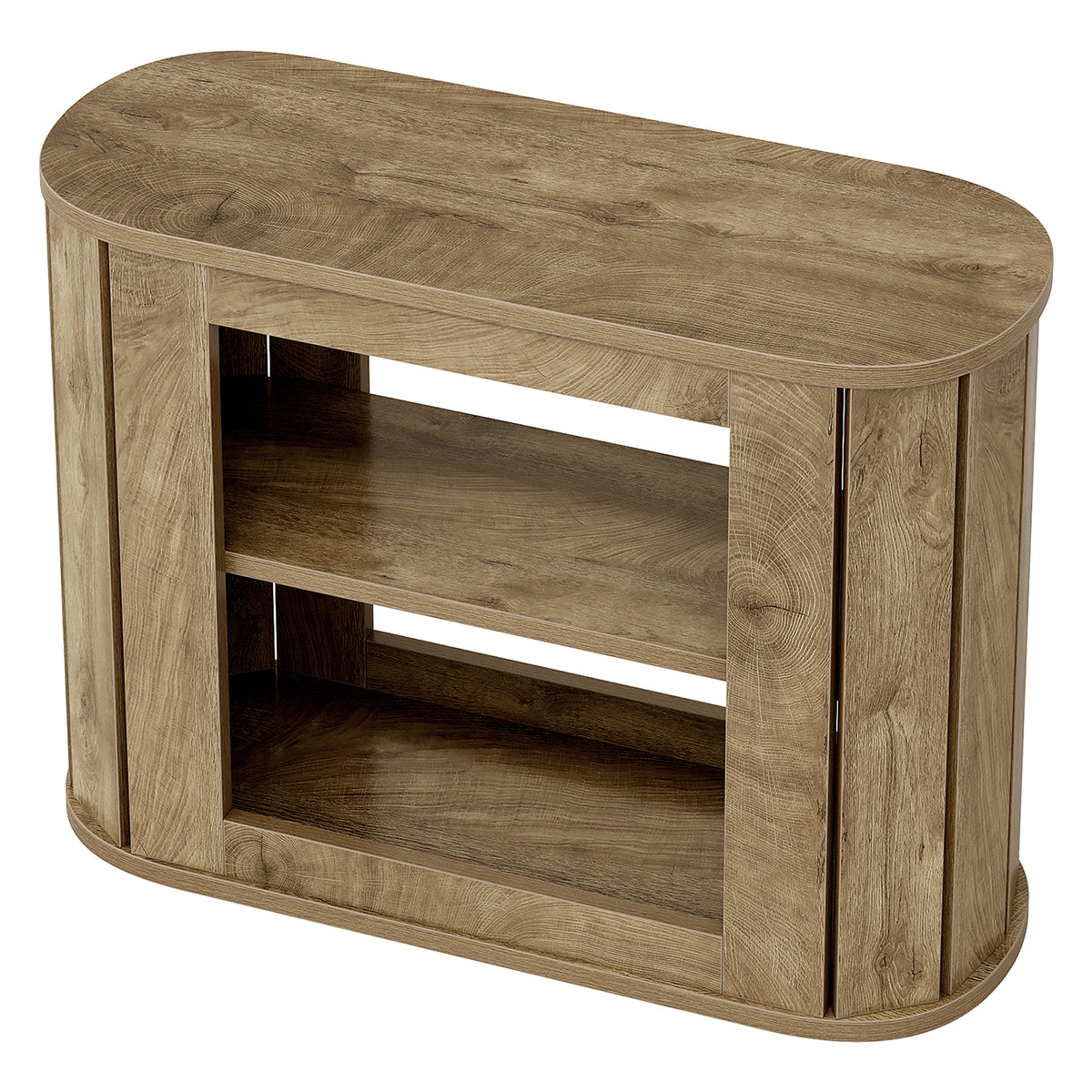 50cm Narrow Side Table, 3-Tier Wooden Nightstand for Living Room Bedroom