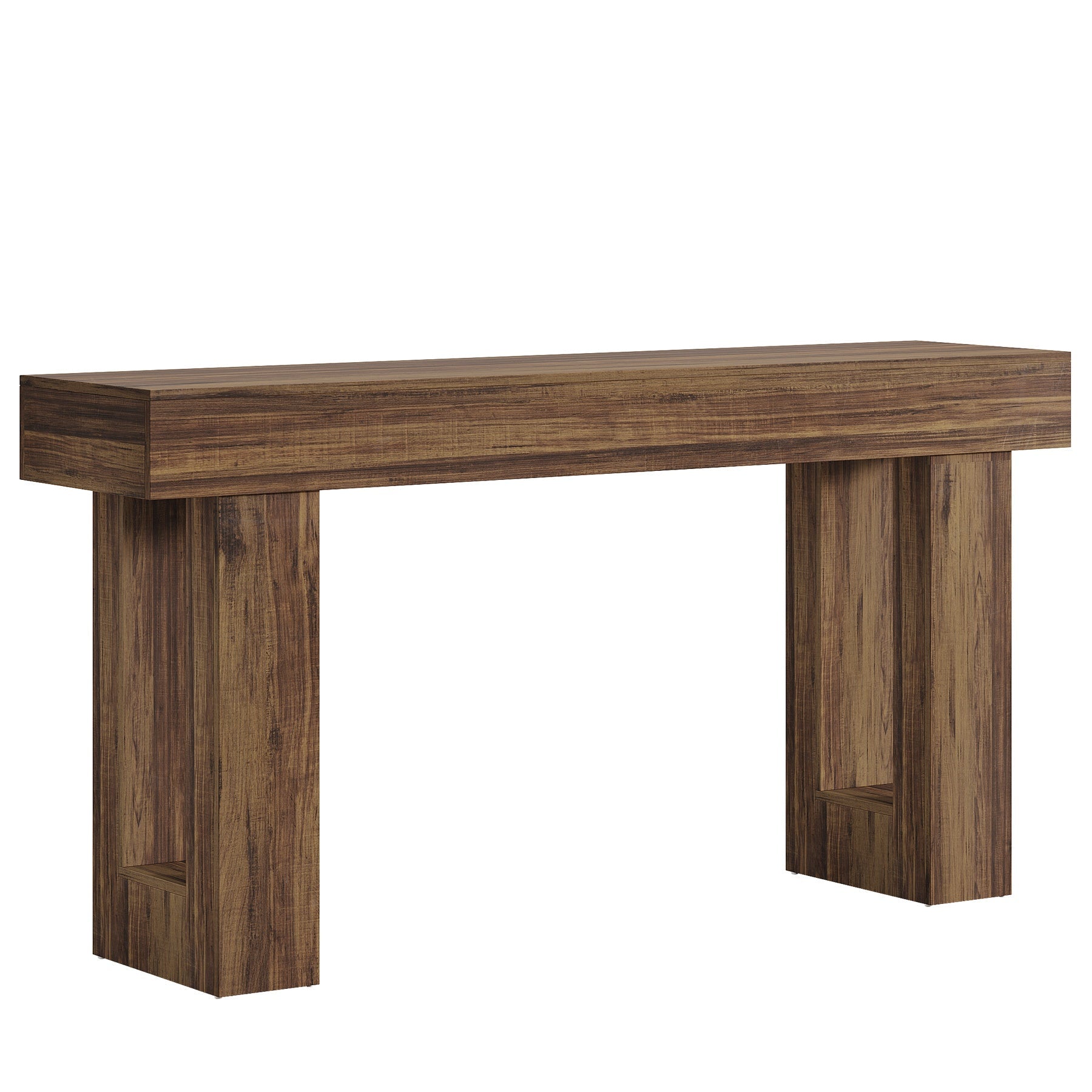 63" Rustic Wood Console Table, Farmhouse Sofa Table
