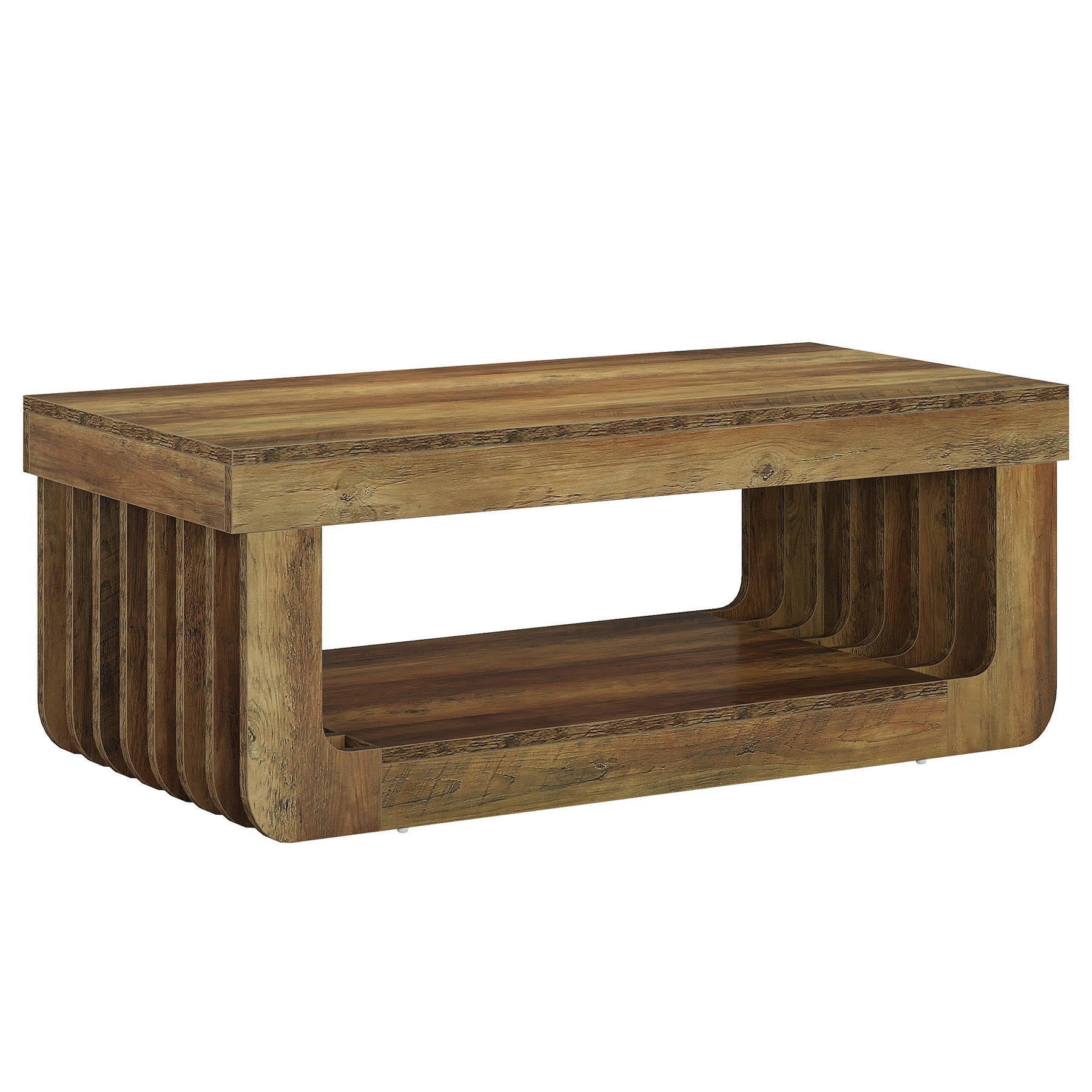 47" Coffee Table, Farmhouse Center Table with Unique Frame Tribesigns
