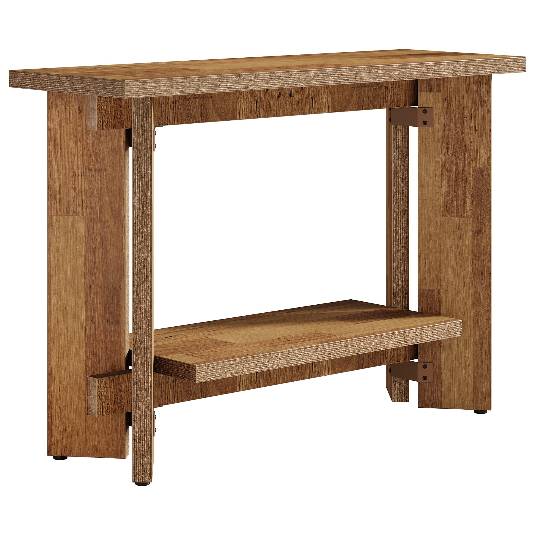 2-Tier Console Table, 41" Narrow Sofa Entryway Table with Storage Shelf
