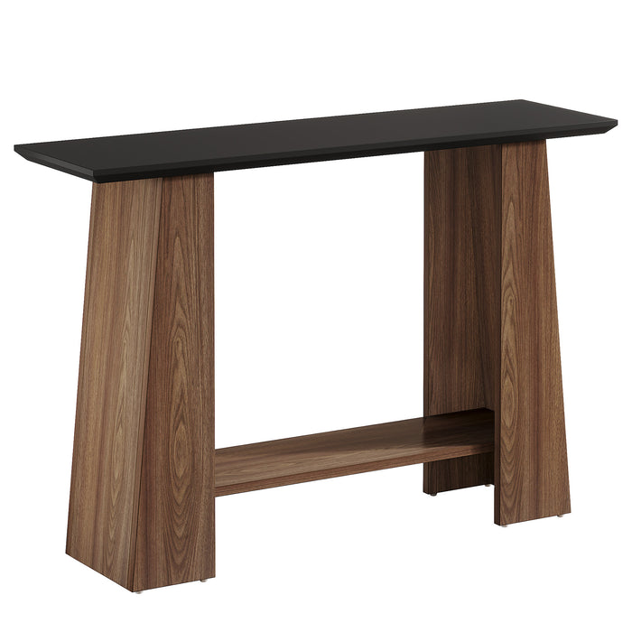 Tribesigns 120cm console table, a modern-style two-tier hall table