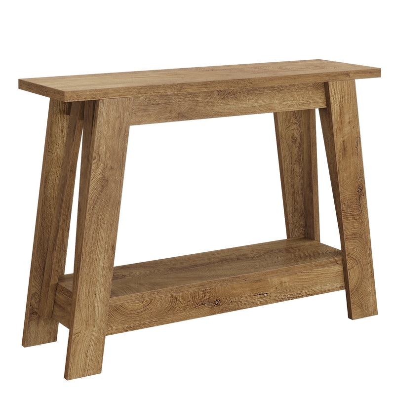 105cm Rustic Farmhouse Console Table - 2-Tier Narrow Entryway Table with Storage