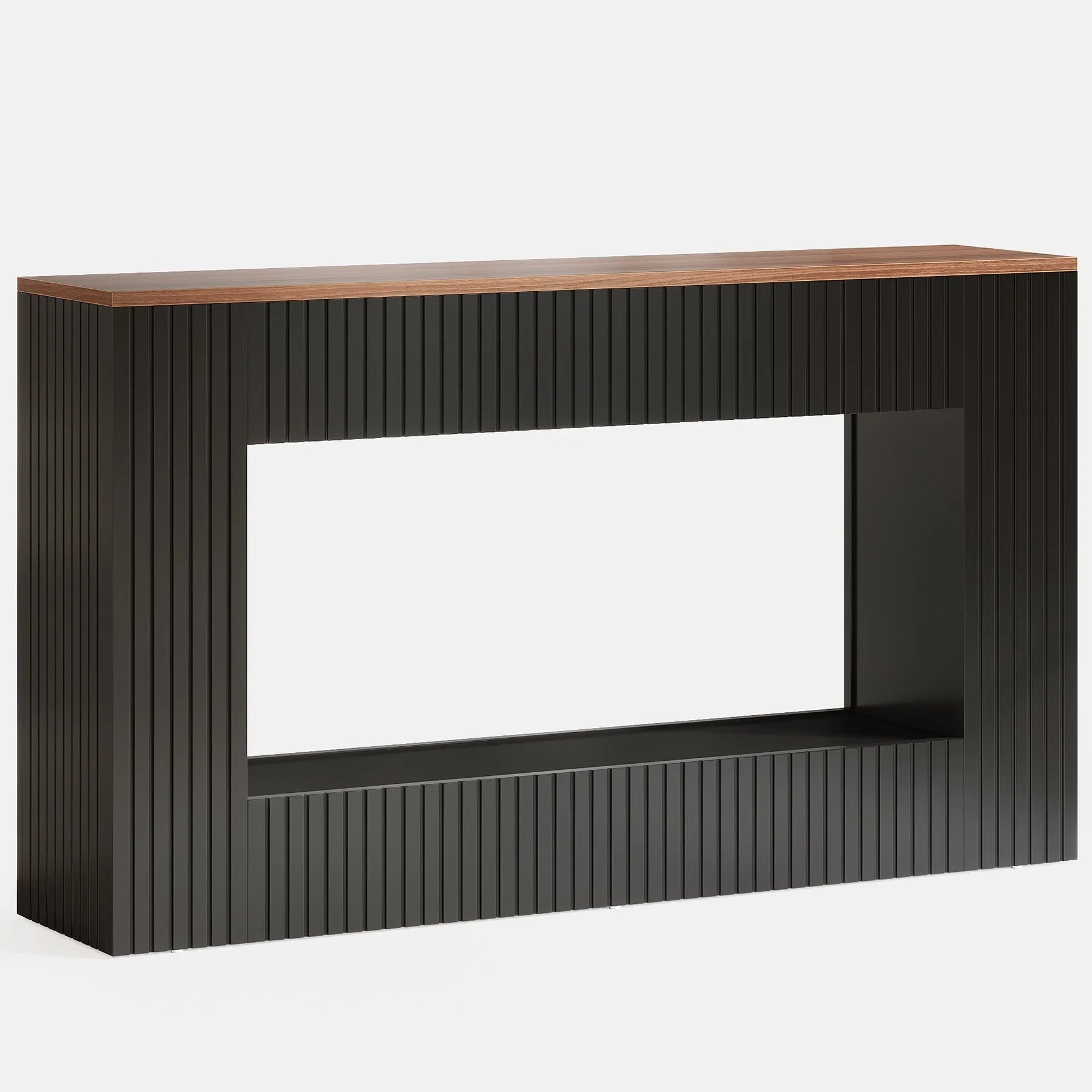 55" Console Table, Wood Entryway Table Sofa Table with Storage for Hallway