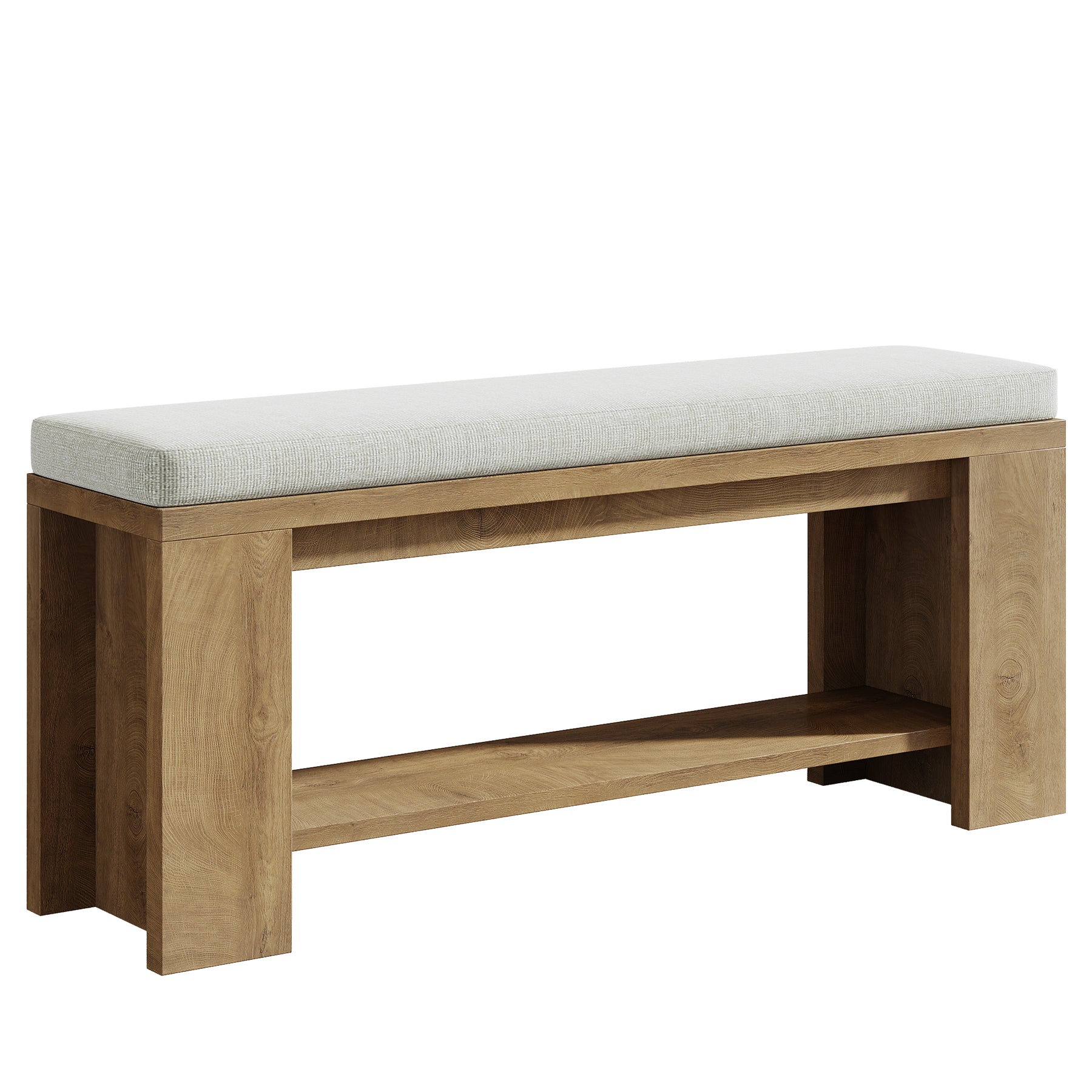120cm Upholstered Entryway Bench, Indoor End of Bed Bench with Padded Seat