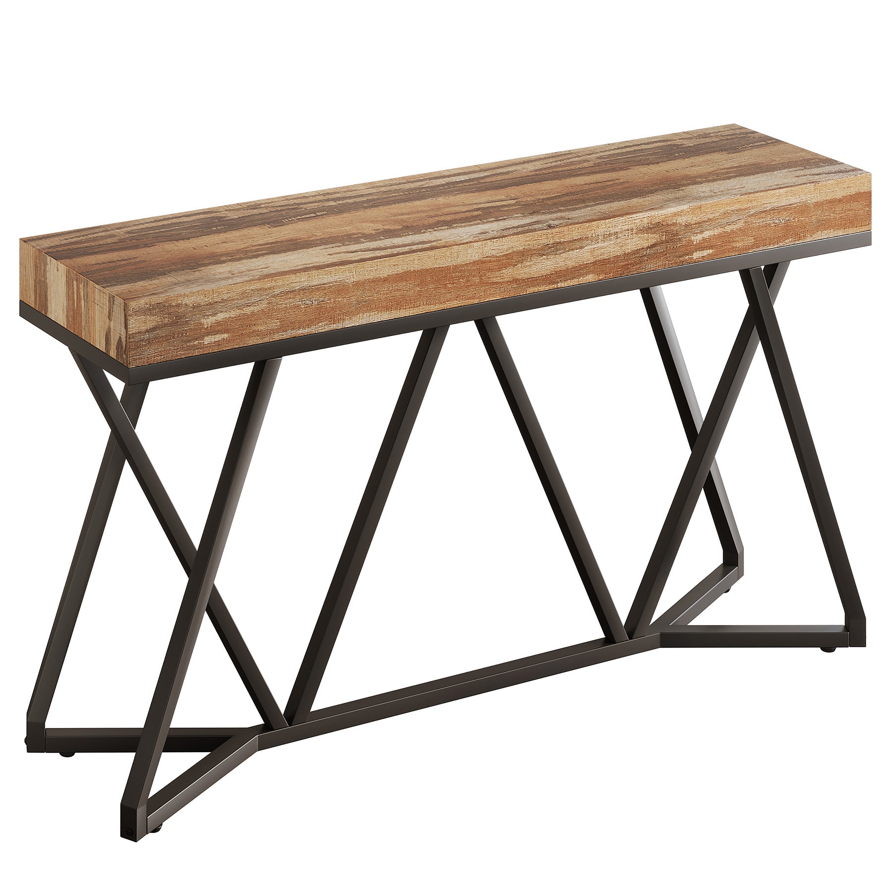 55" Farmhouse Console Table, Sofa Table Wood Entryway Table
