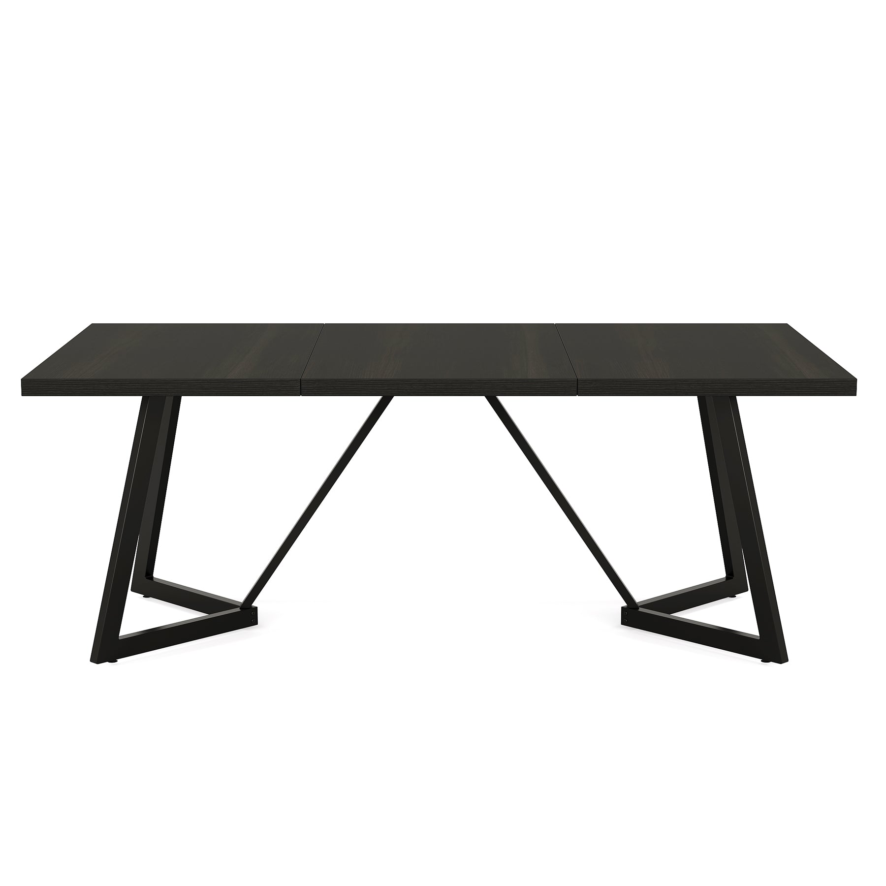 70.86" Modern Conference Table, Rectangular Desk with Sturdy Metal Frame