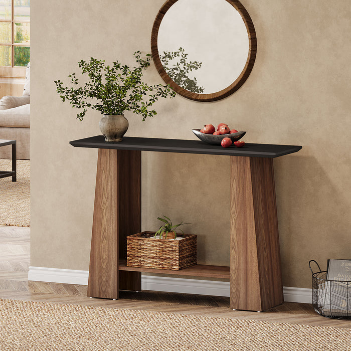 Tribesigns 120cm console table, a modern-style two-tier hall table