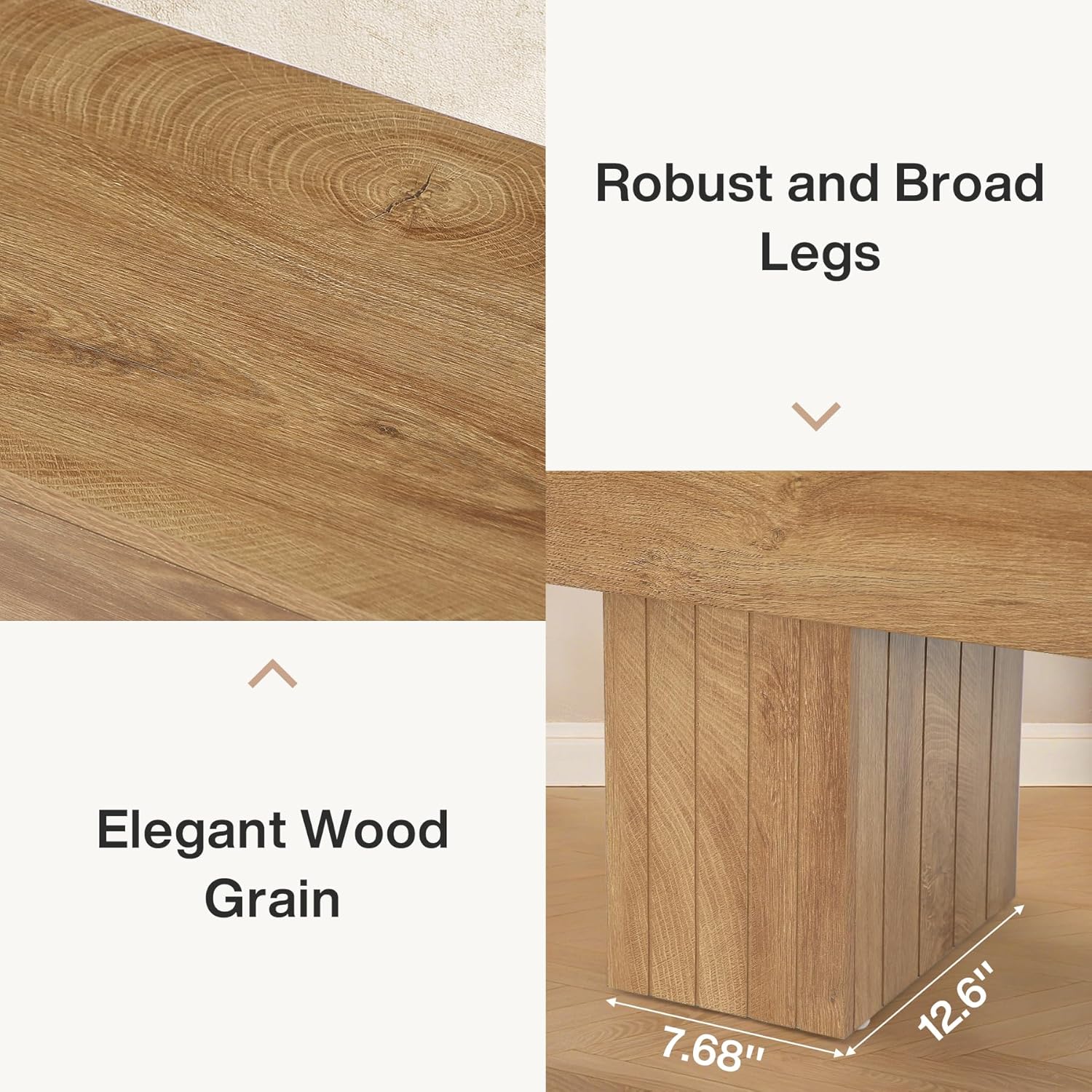 55.1“ TV Stand for 55-Inch TVs with 300 lb Capacity, Farmhouse Media Console for Living Room