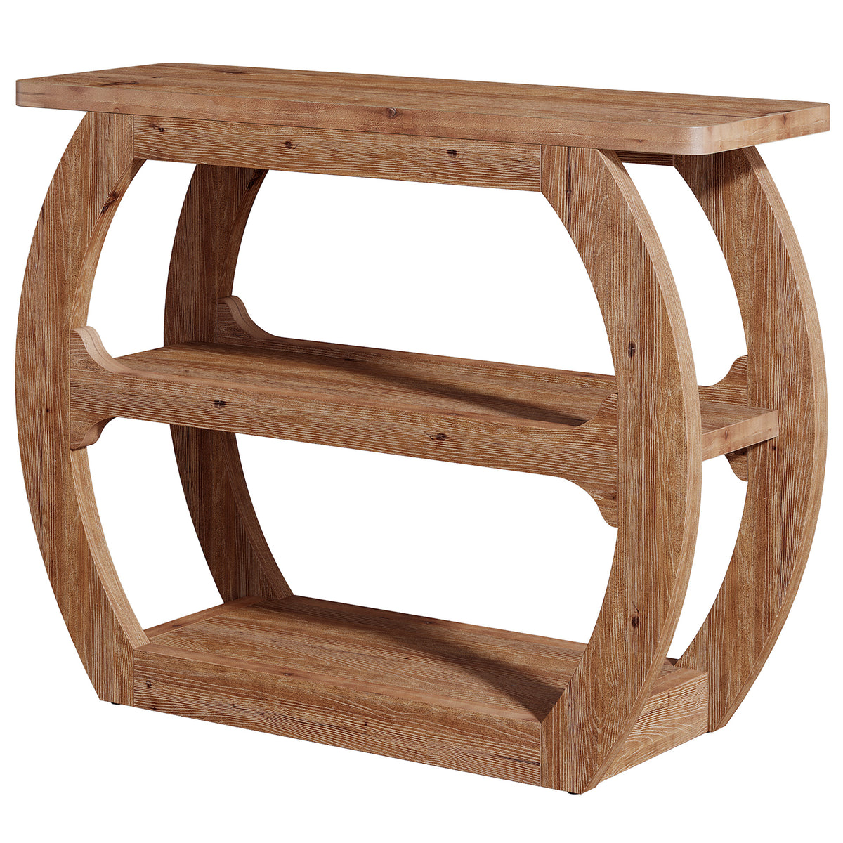 104cm Console Table, 2-Tier Solid Wood Farmhouse Entryway Sofa Table