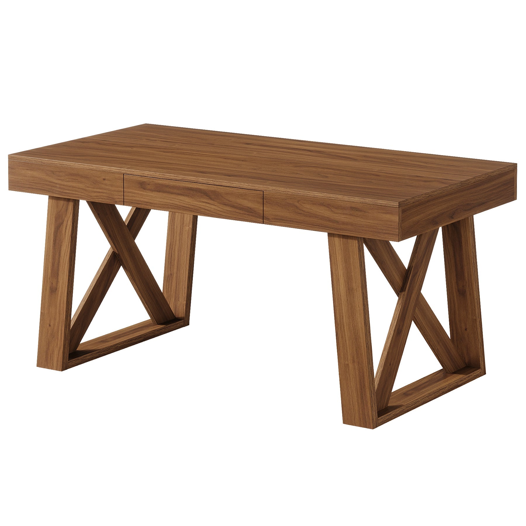 55" Executive Desk, Modern Computer Office Desk with Drawer Tribesigns