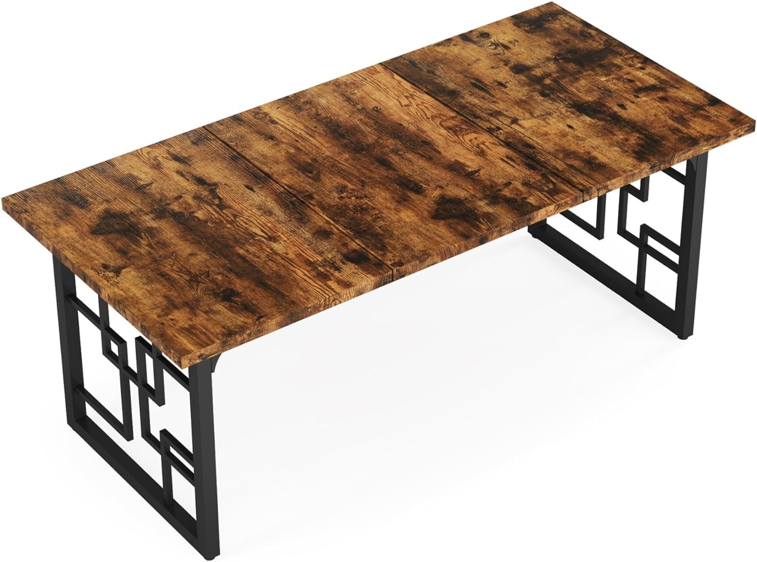 63" Dining Table for 4-6 People, Industrial Dinner Table for Kitchen & Dining Room