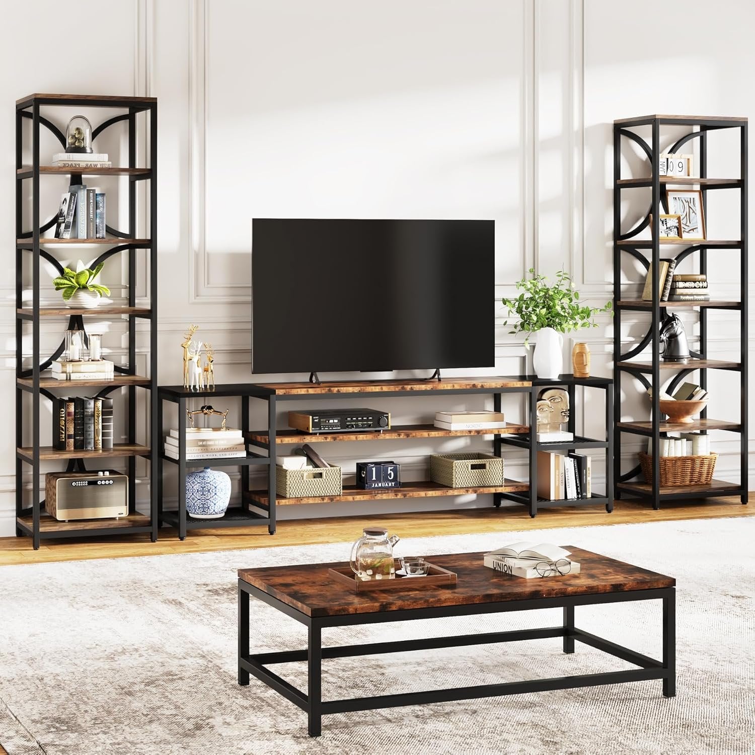 78.74" High 6-Tier Open Shelf for Home Office and Living Room