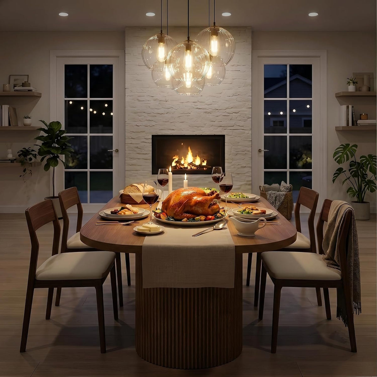 120cm Oval Dining Table, Rustic Wood Meeting Table for 4 with Polygonal Base
