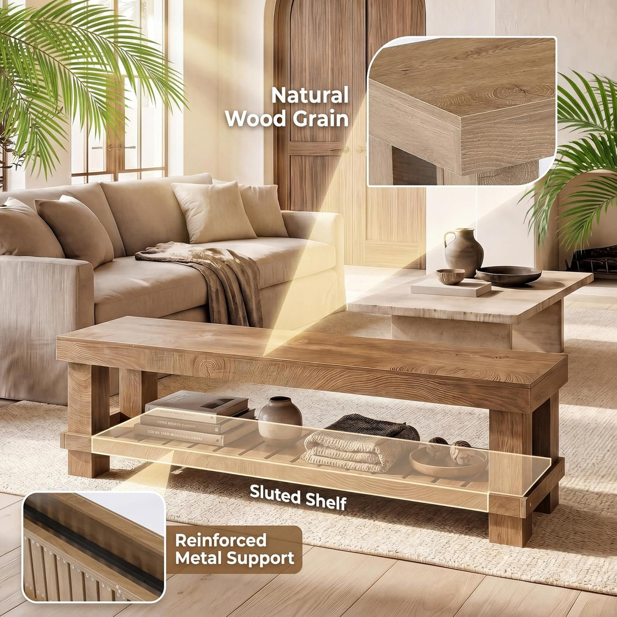 160cm Entryway Bench, Rustic Wooden Shoe Storage Bench for Hallway