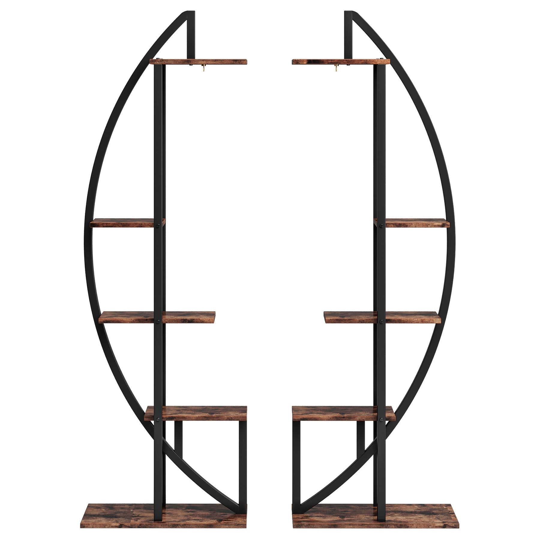 Curved Plant Stand Pack of 2, 5-Tier Flower Display Shelf Tribesigns