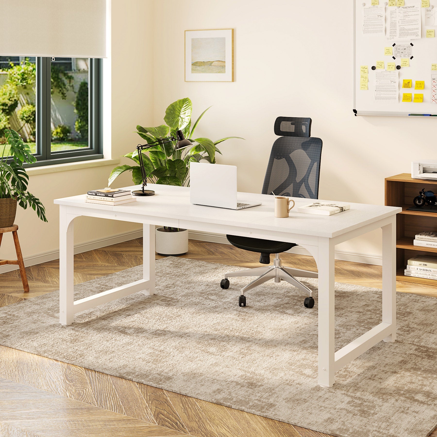 63” Computer Desk, Industrial Workstation for Home Office