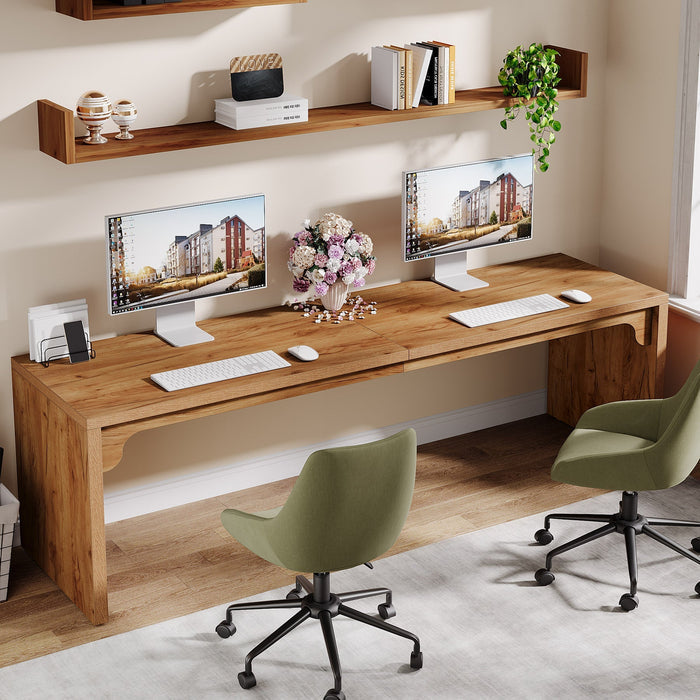 180 cm Double Desk, Long Computer Desk for Home Office and Office