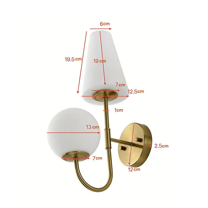 Tribesigns Wall lamp, indoor lighting fixtures with lampshades