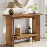 2-Tier Console Table, 41" Narrow Sofa Entryway Table with Storage Shelf 3