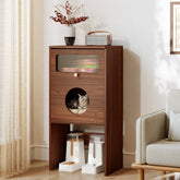 Cat Litter Box Enclosure, Modern Kitty House End Table with Acrylic Door 3