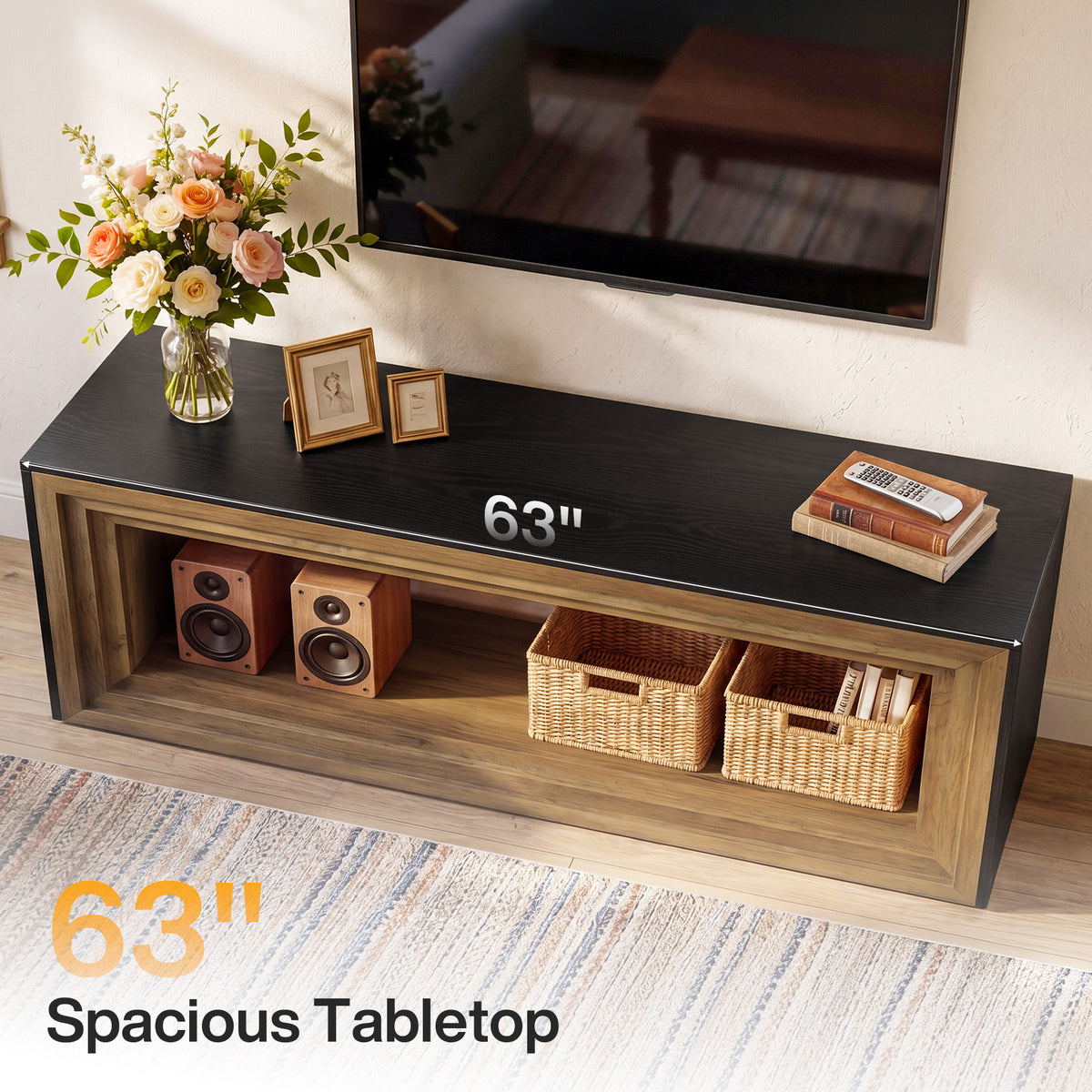 160cm Entryway Bench, Farmhouse  Storage Bench&TV Stand