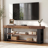 160cm TV Stand, Farmhouse Solid Wood Media Console for 65-70" TVs 3