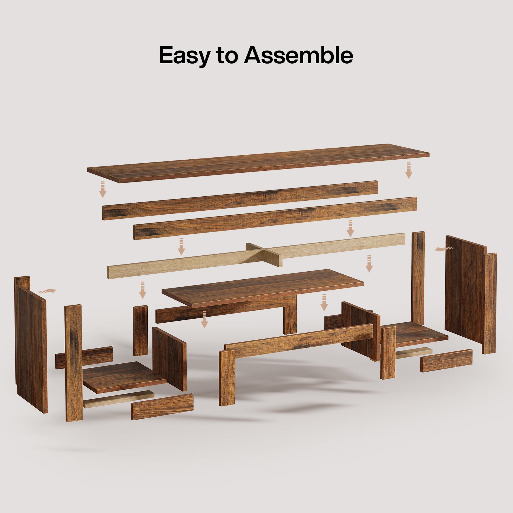 63” TV Stand, Farmhouse Entertainment Center with Open Storage Shelves for Living Room