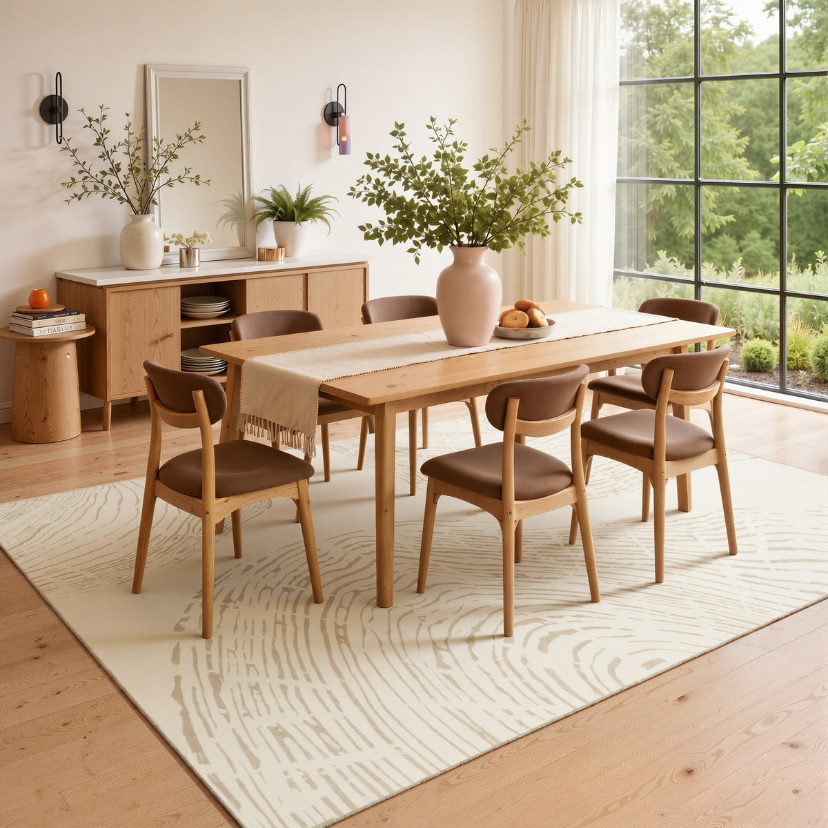 Tribesigns Machine-Washable Abstract Rug, Various Sizes, Soft, Minimalist, Non-slip, Short-pile, OEKO-TEX Certified
