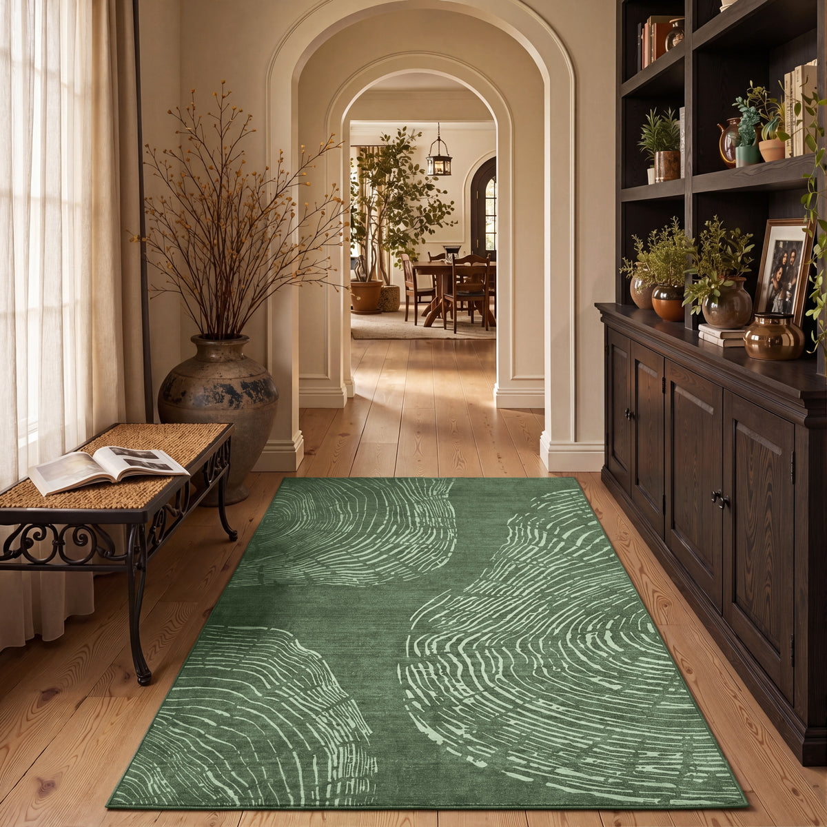 Tribesigns Machine-Washable Abstract Rug, Various Sizes, Soft, Minimalist, Non-slip, Short-pile, OEKO-TEX Certified