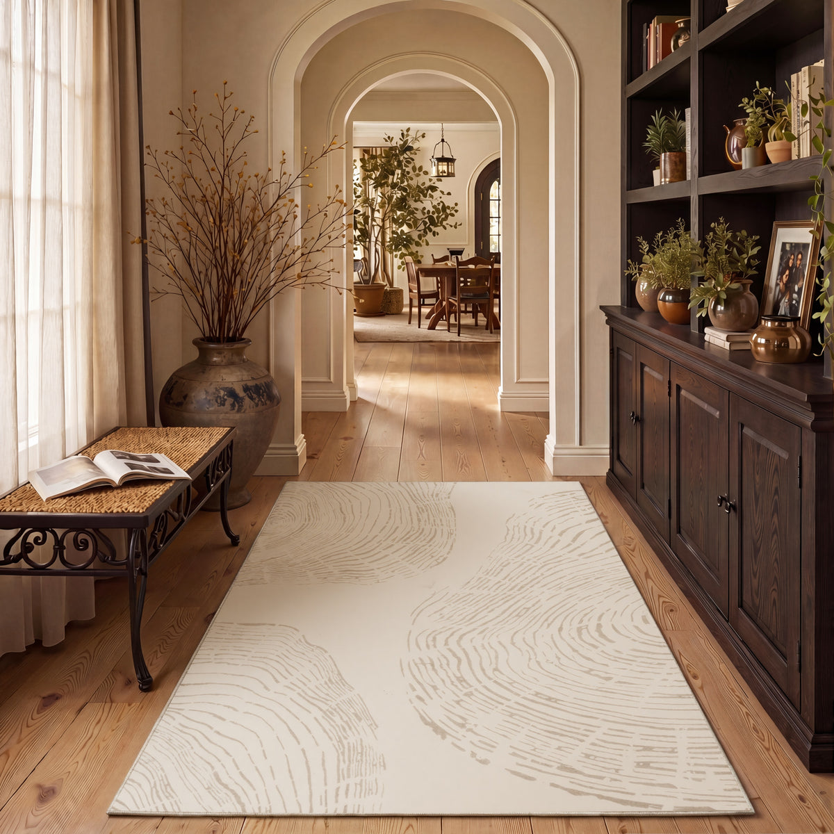 Tribesigns Machine-Washable Abstract Rug, Various Sizes, Soft, Minimalist, Non-slip, Short-pile, OEKO-TEX Certified
