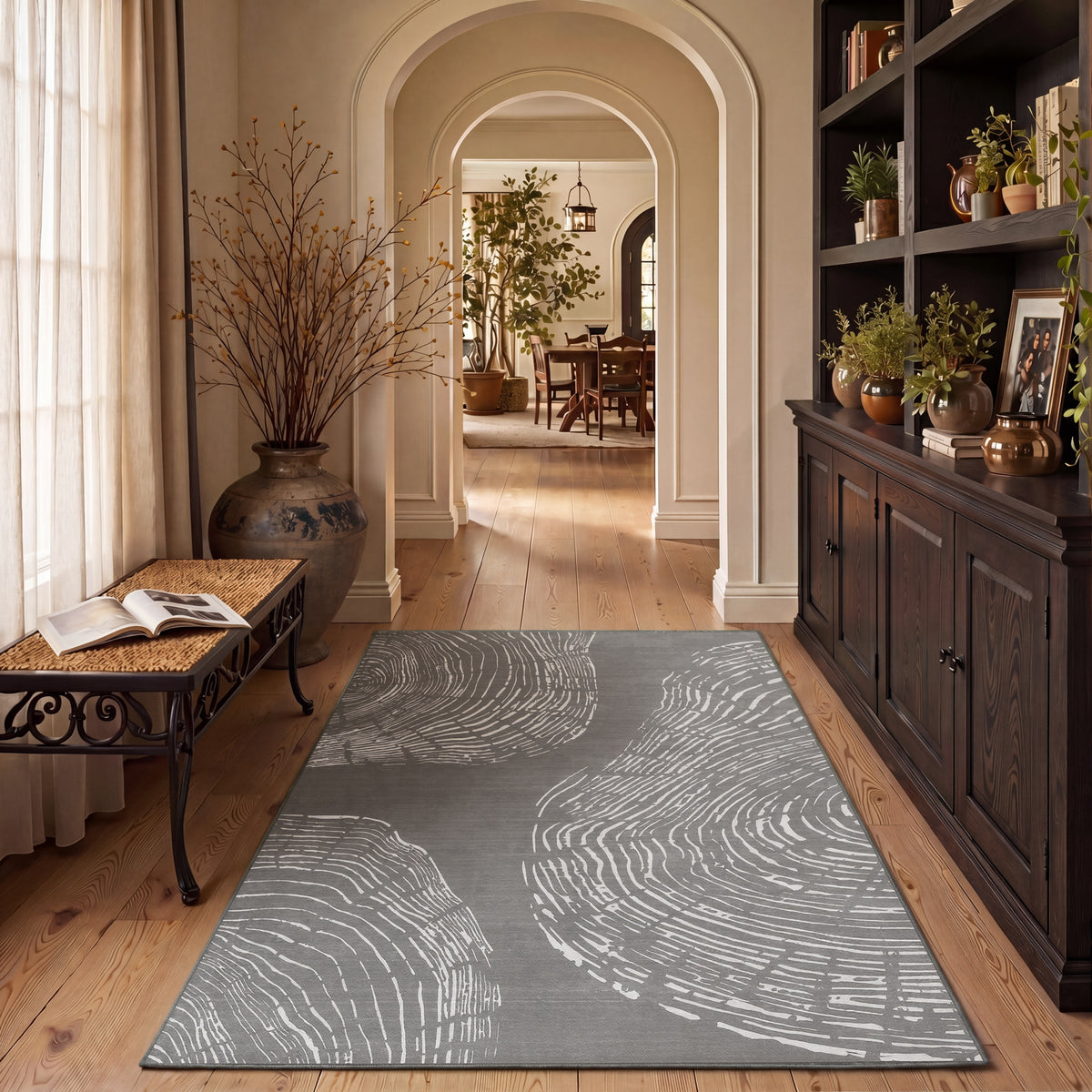 Tribesigns Machine-Washable Abstract Rug, Various Sizes, Soft, Minimalist, Non-slip, Short-pile, OEKO-TEX Certified