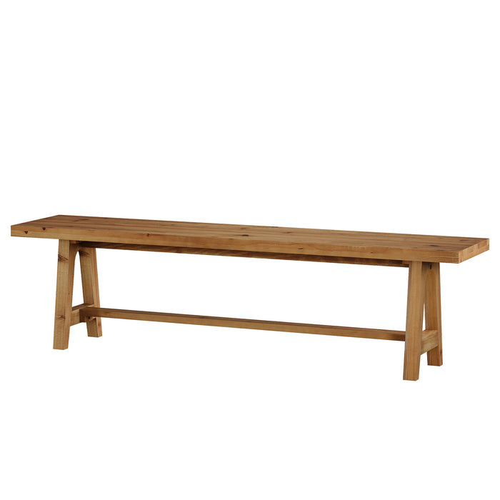 Tribesigns 63-Inch Solid Wood Entryway Bench, Rustic Hallway Shoe Bench for Mudroom