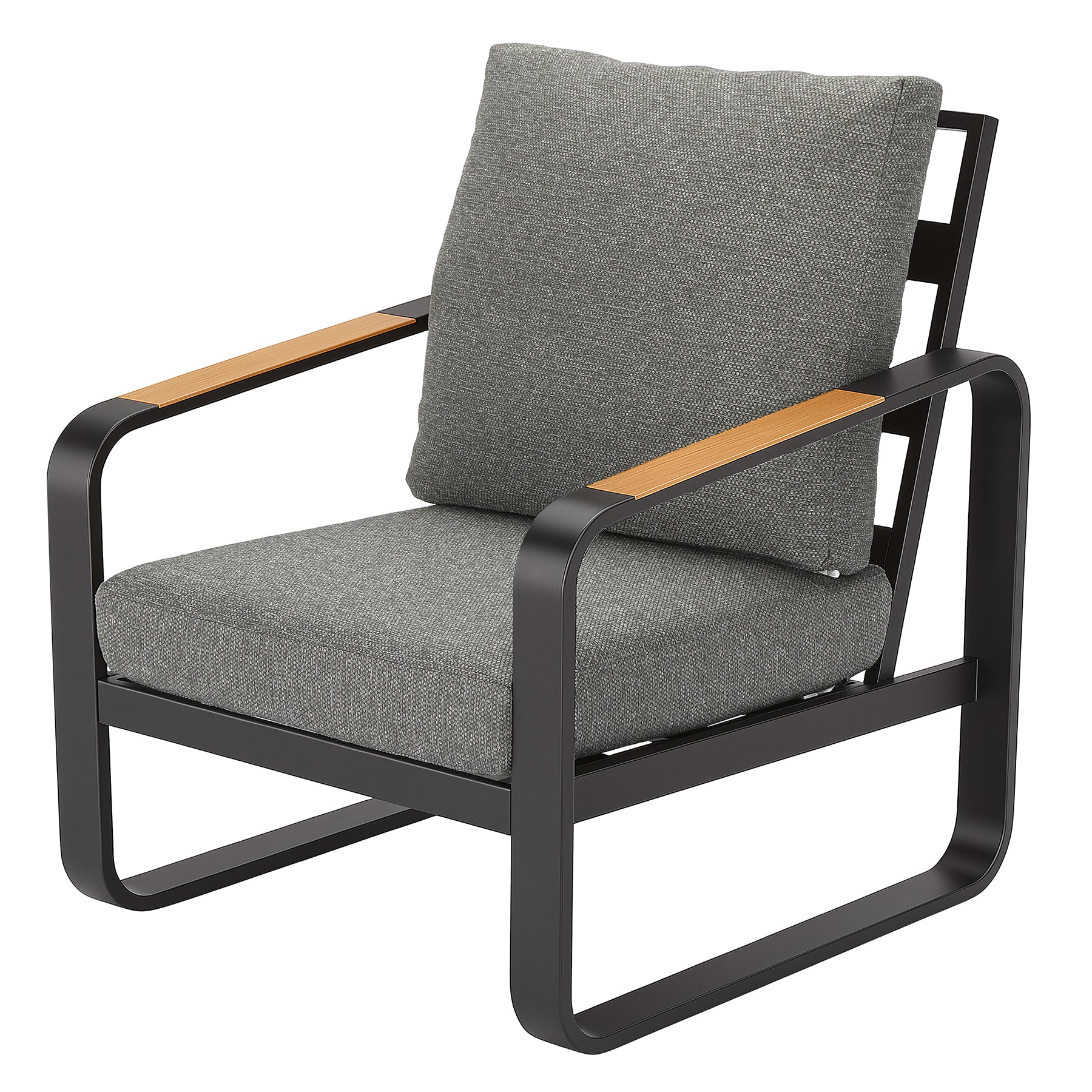 29.9" Wide Outdoor Patio Sofa, Modern Single Seat With Removable Cushions