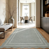 Tribesigns Minimalist geometric rug with scalloped edge, 160 x 230 cm/200 x 300 cm, washable scalloped rug 3