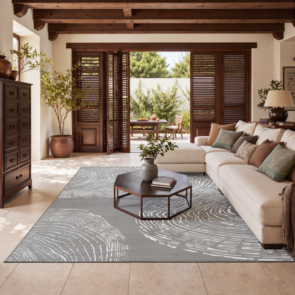 Tribesigns Machine-Washable Abstract Rug, Various Sizes, Soft, Minimalist, Non-slip, Short-pile, OEKO-TEX Certified