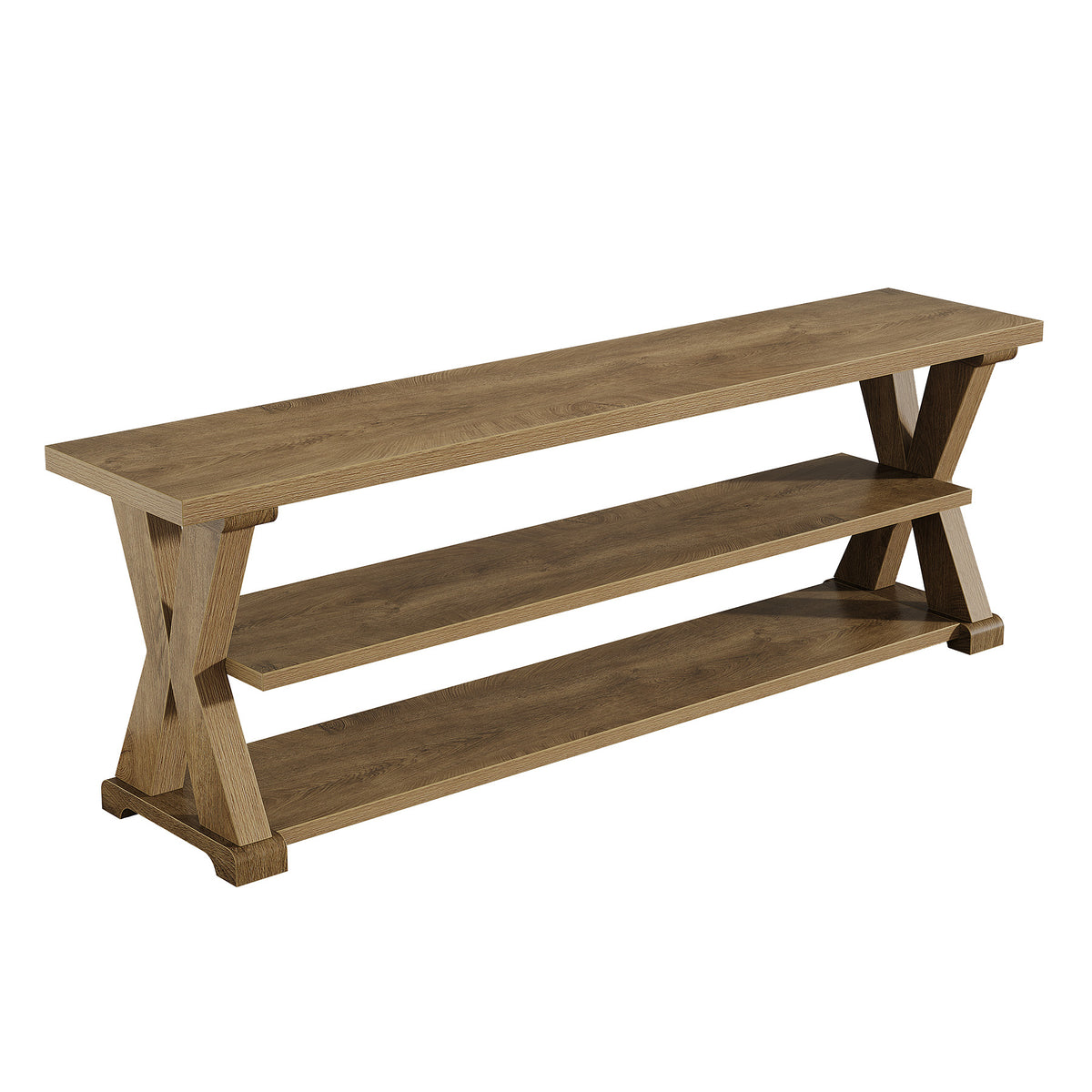 160cm Shoe Bench, 3-Tier Entryway Storage Bench with Seat for Hallway