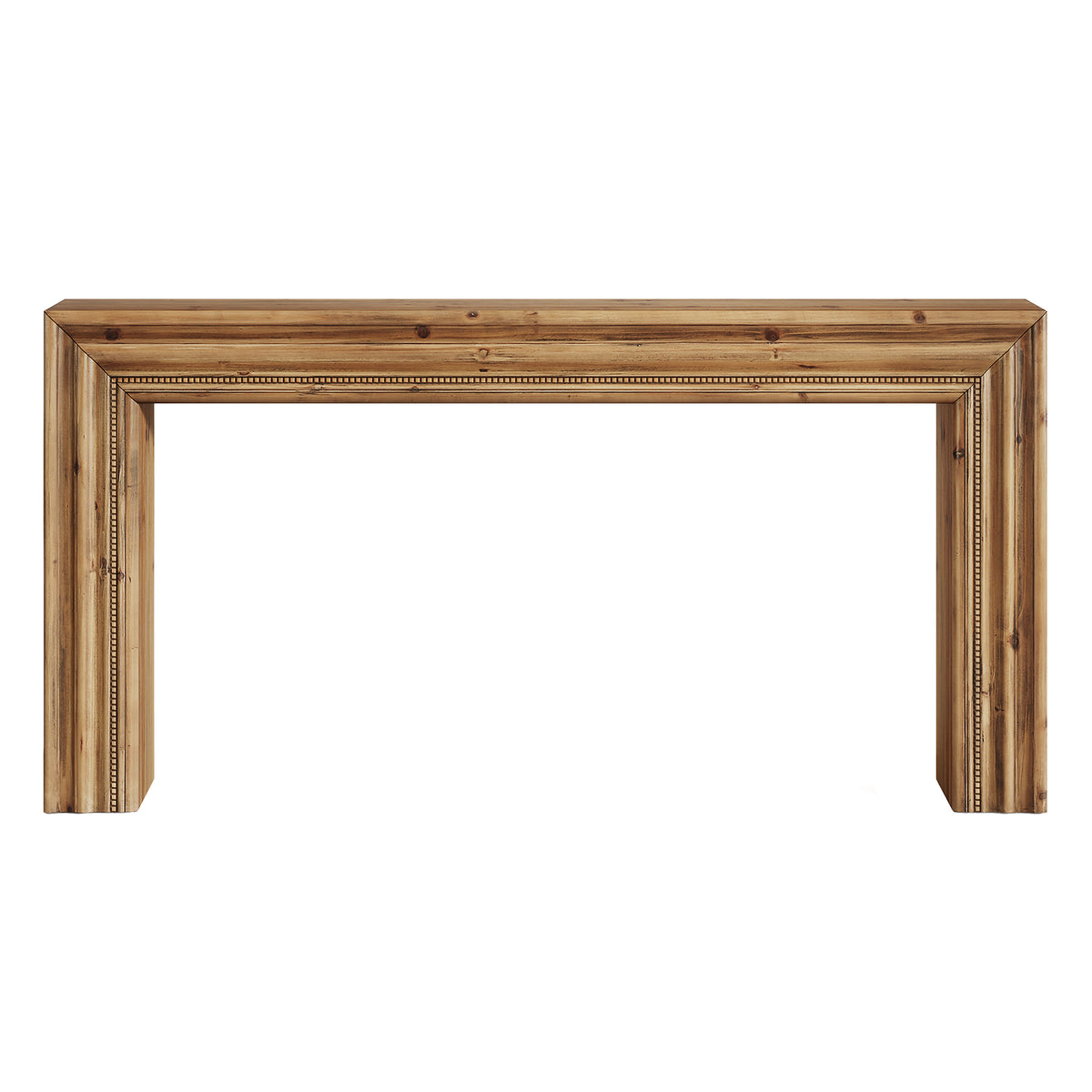 160cm Console Table, Rustic Solid Fir Wood for Entryway
