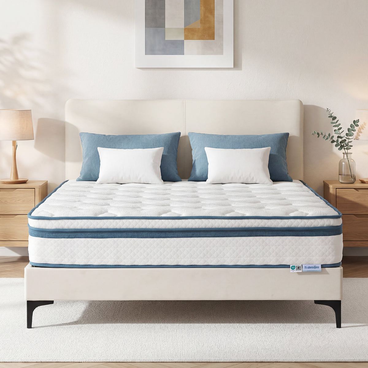 Tribesigns H3 Pocket Spring Mattress, medium firmness, 7-zone orthopaedic memory foam mattress with gel