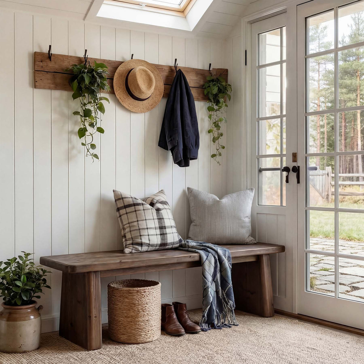 140cm Entryway Bench, Solid Wood End of Bed & Dining Bench
