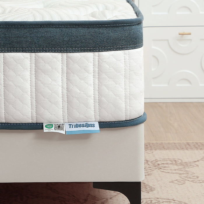 90 x 200 cm Pocket Spring Mattress, H2 Firm Mattress with Memory Foam and Washable Cover