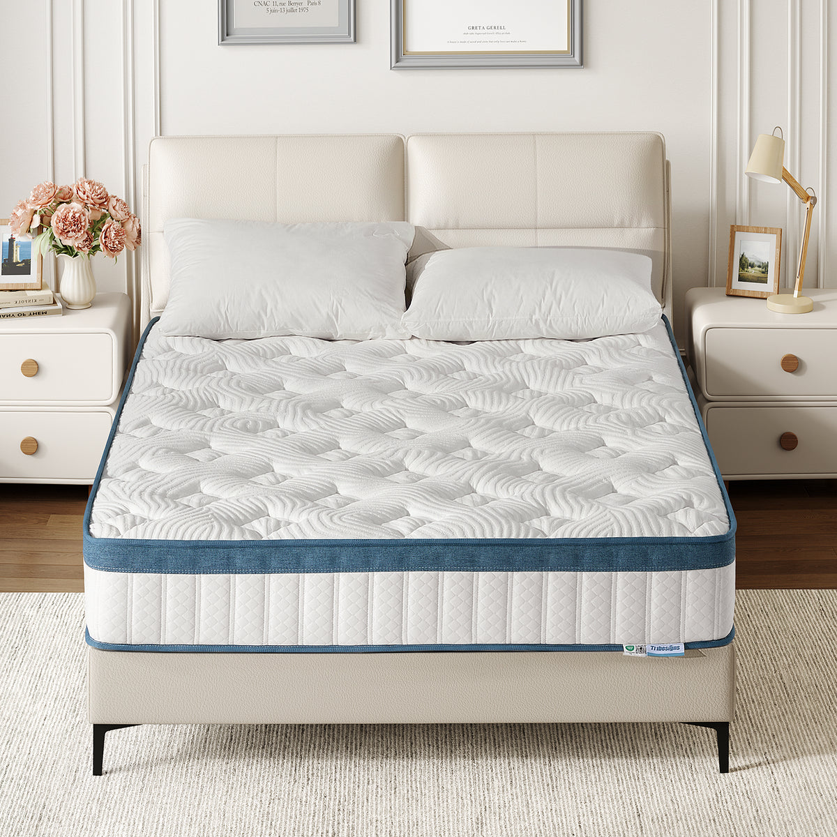 Pocket-spring mattress, 200 cm spring mattress with gel memory foam