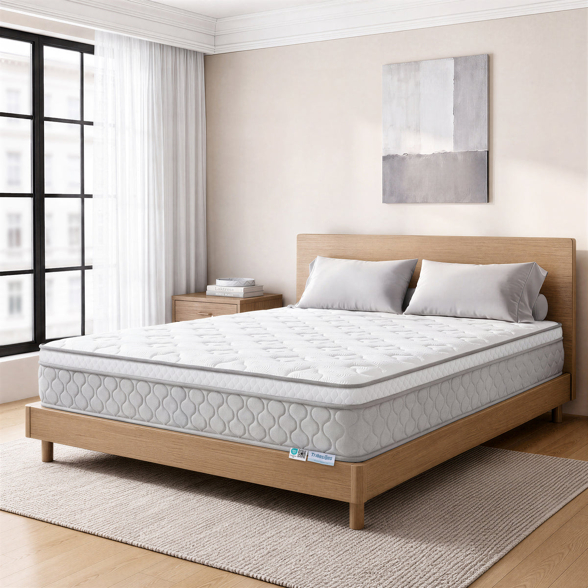 Tribesigns Spring Mattress,Comfortable Supportive Mattress with Durable Coil Core