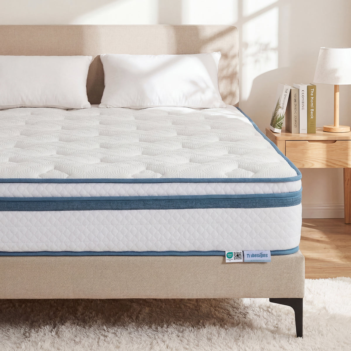 Tribesigns H3 Pocket Spring Mattress, medium firmness, 7-zone orthopaedic memory foam mattress with gel